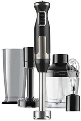 BLACK+DECKER Stabmixer | BXHBA1500E | 1500 Watt | 20 Geschwindigkeiten | Turbo | Edelstahl | Spritzschutz | Inklusive Pürieraufsatz, Schneebesen, Zerkleinerer Und Messbecher Bucatarie Naty Shop Single 4 Zubehörteile 1500W