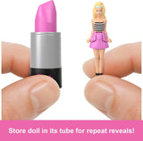 Barbie Mini Barbieland Set de 5 păpuși Fashionistas, Aprox. 3.8cm înălțime Mini păpuși în mâneci de ruj, set de colecție cu surprize (stilurile pot varia), JBD26 Papusi Naty Shop