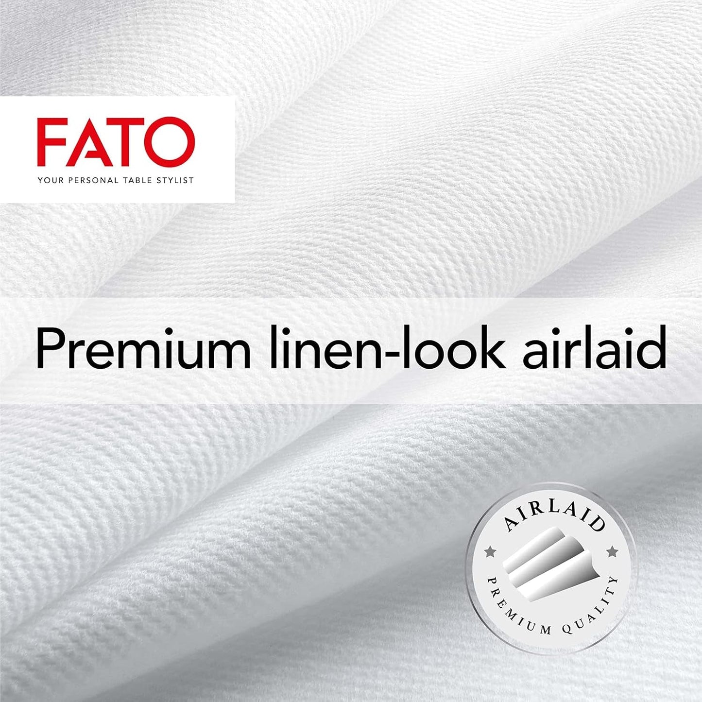 Fato - Șervețele din hârtie uscată, airlaid, efect textil, pachet cu 50 de șervețele, format 40X40 pliate în 4, Tropicana Decor