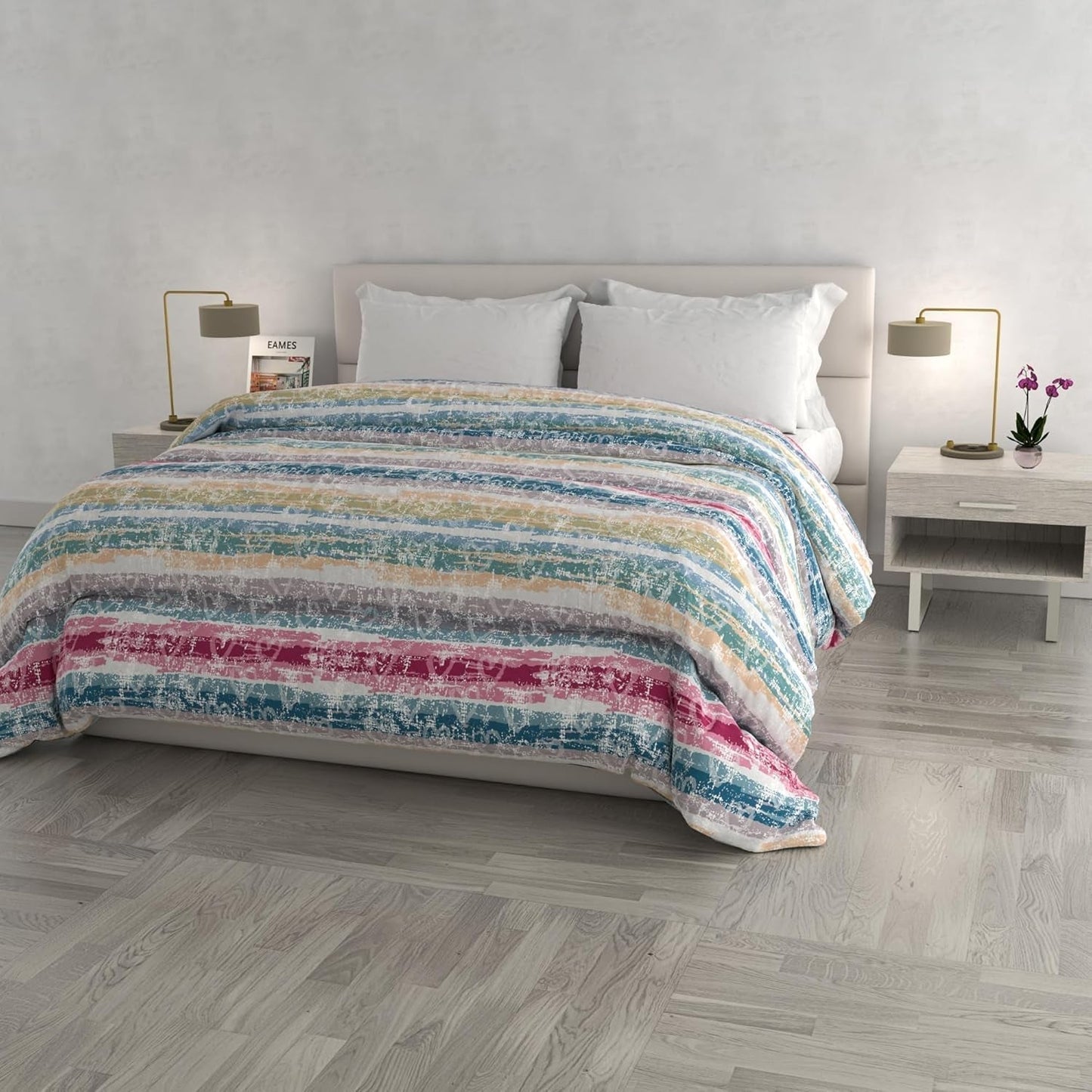 Cuvertură de iarnă la modă, Florența, 260X260Cm Plapumi si pilote Naty Shop Linii de iubire 260X260Cm