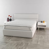 Lenjerie de pat italiană Elegant matlasat Topper, alb, dublu Plapumi si pilote Naty Shop 160X195