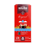 Caffè Mauro Torrefazione Kaffeekapseln Espresso Original, Intensität 10/10-50 Kapsel aus Aluminium - Kompatibel mit Nespresso* Haushalts-Espressomaschinen - Hergestellt in Italien