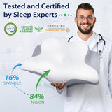 HOMCA Neck Pillow Pillow, Memory Foam Ergonomic Pillow 3D Cooling Pillow Cover For Supine, Side or Prone Position, 62 X 41 X 9.5/12.5 Cm Perne ortopedice cervicale Naty Shop