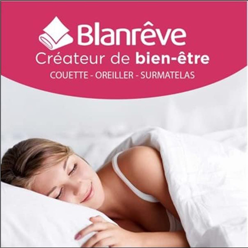 Blanrève - Cuvertură Serenité - Tratament împotriva acarienilor - Temperat 300 G/M² - 140 X 200 Cm - Pentru pat de o persoană - Lavabil la mașină, alb Plapumi si pilote Naty Shop