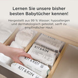Scutece Kit & Kin Premium, mărimea 4 (9-14 kg), 128 bucăți, pe bază de plante și hipoalergenice, protecție fiabilă împotriva scurgerilor, vegane și fără cruzime