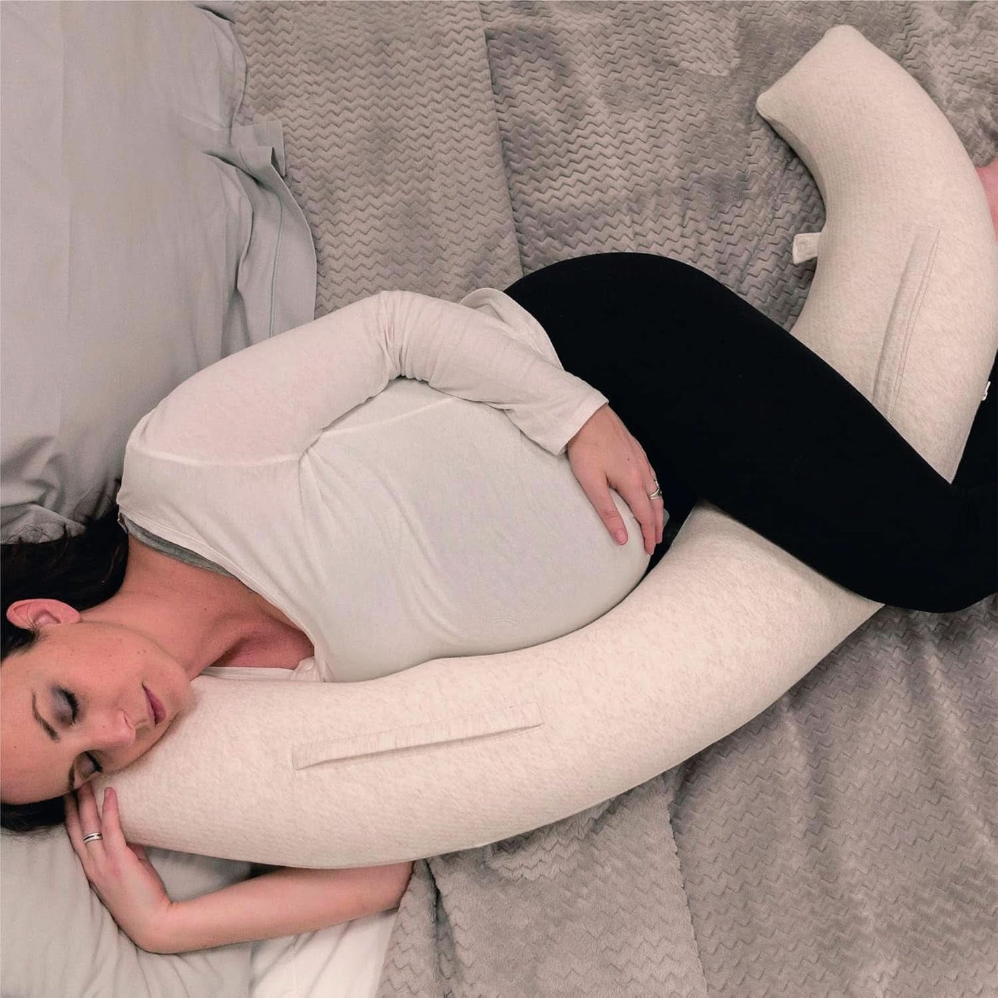 Pernă de alăptare multifuncțională, 4 în 1, Soft Nova, bej, pernă unică: 202 cm, fotoliu, 40 X 75 X 22 cm Accesorii Hrana si Alaptare Bebe Naty Shop