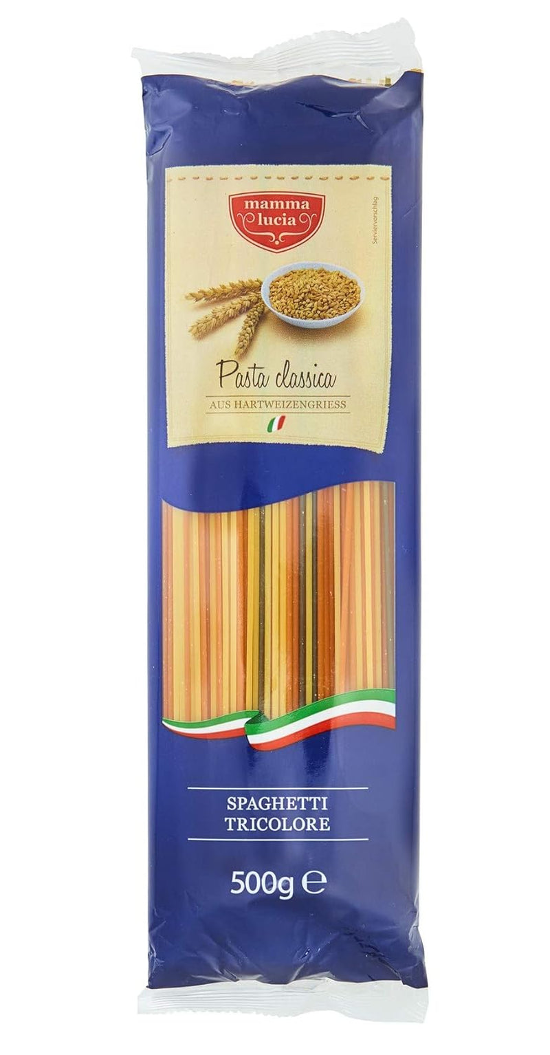 Paste spaghete Tricolore cu roșii și spanac, pachet de 5 (5 x 500 g)