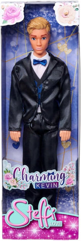 Simba 105733629 - Steffi Love Kevin Charming, păpușă purtând un costum elegant cu papion și vestă, 30 cm, vârste 3+