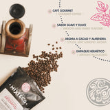 Boabe de cafea Arabica prăjite | 500 g | cu note de cacao și migdale | De la o prăjitorie tradițională de cafea | Gust delicat
