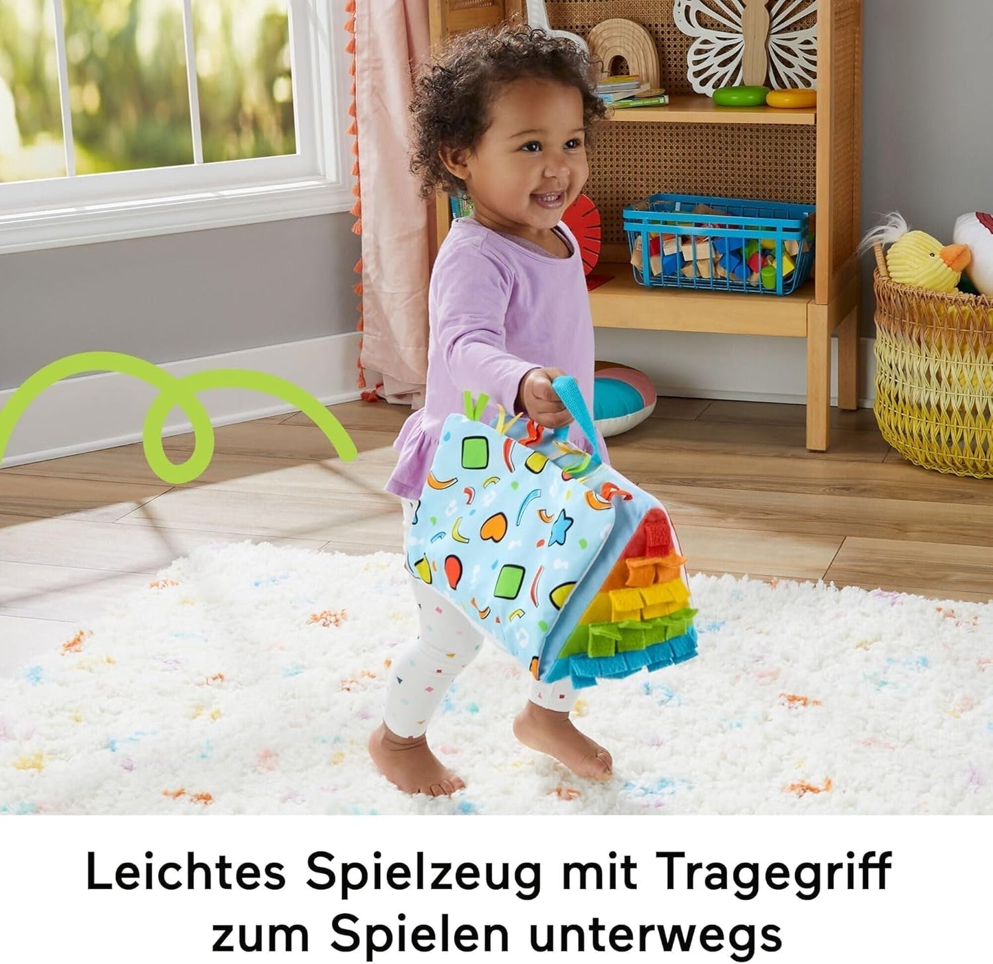 FISHER-PRICE Kick & Play Soft Piano - Pian de jucărie moale și portabil, design în creștere, clape colorate, pentru bebeluși de la naștere, HND54 Jucarii Bebe Naty Shop