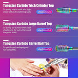 Depvko 30 Stück Nagelfräser Aufsätze Bits, 3/32'' Keramik Bohrer Für Nägel Acryl Diamant-Nagelhaut-Efile-Hartmetall-Entferner Für Zuhause Salon Gel, Maniküre Pediküre-Werkzeuge (Inklusive 3 Etueln)