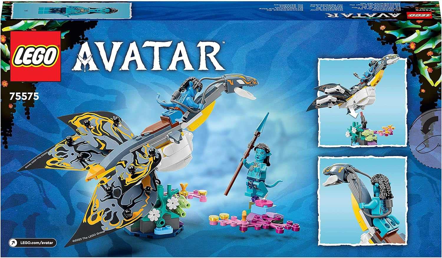 LEGO Avatar Descoperirea lui Ilu, Calea Apei Jucărie construibilă cu figură subacvatică, Pandora Set de colecție pentru copii și fani ai filmelor de la 8 ani în sus 75575 Seturi de constructie Besuche den LEGO-Store