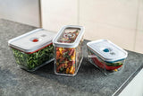 ZWILLING FRESH & SAVE CUBE Box, dimensiune 2M, Cutie de depozitare modulară și stivuibilă, depozitare ermetică și vidabilă, lavabilă în mașina de spălat vase, transparentă Cutii depozitare alimente Naty Shop