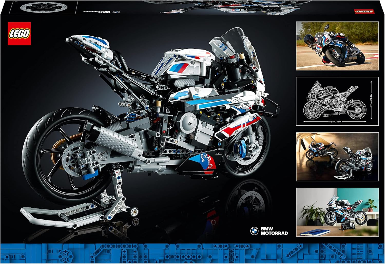 Model de motocicletă LEGO Technic BMW M 1000 RR, kit model pentru adulți, set ca un cadou pentru artizanat pentru bărbați și femei, ca decor pentru casă sau birou 42130 Seturi de constructie Besuche den LEGO-Store