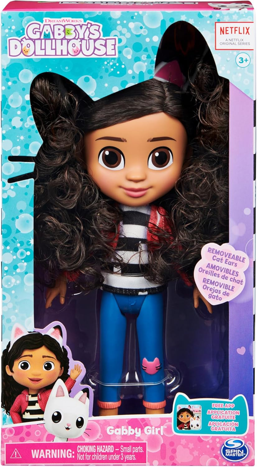CASA DE PĂPUSI DREAMWORKS A LUI GABBY - Păpușa Gabby Girl de 20 cm, potrivită pentru copii cu vârsta de 3 ani și peste