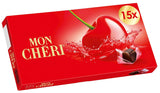 Ferrero Mon Chéri – Ciocolată crocantă, lichior fructat și o cireșă aromată – Cadou de ciocolată de Ziua Îndrăgostiților pentru el și ea – 1 pachet cu 15 bomboane individuale de ciocolată
