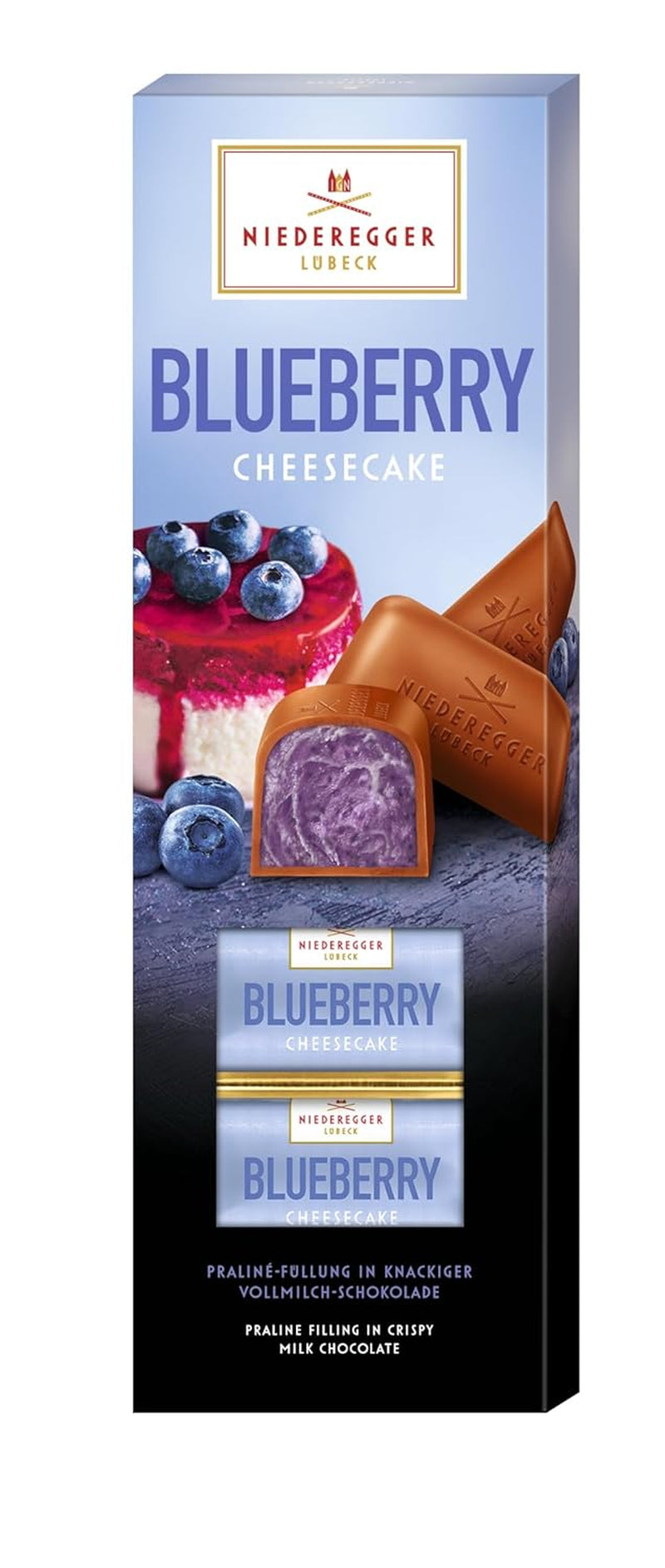 Ciocolată clasică Niederegger „Cheesecake cu afine” 100g