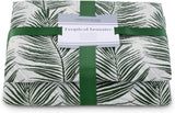 Ameliahome Cuvertură de pat Cuvertură de pat 170X210 Cm Două fețe Ușor de îngrijit Cuvertură de pat Model de plante Verde Alb Tropical Bonaire Paturi si Cuverturi Besuche den AmeliaHome-Store