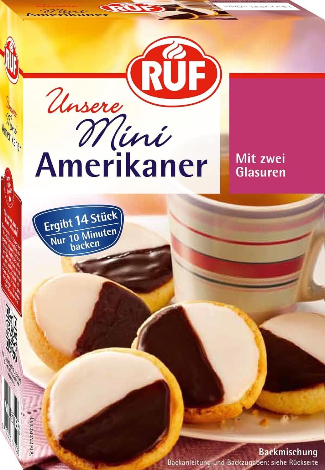 RUF Mini brioșe cu lămâie, amestec de coacere cu aromă de lămâie, 350 grame Bucatarie Naty Shop Briose Americane