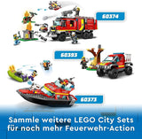 LEGO 60374 City Fire Brigade Command Vehicle, jucărie modernă cu camion de pompieri, cu drone de stingere a incendiilor, cu figuri pentru copii Seturi de constructie Besuche den LEGO-Store