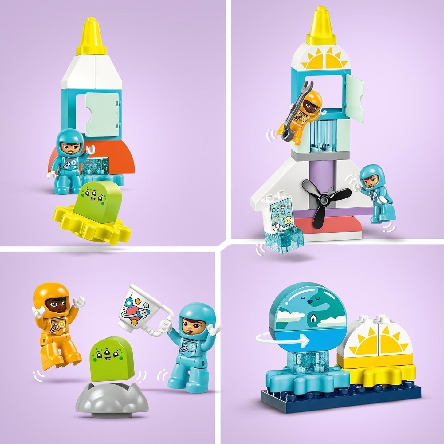 Naveta spațială LEGO DUPLO 3 în 1 pentru o mulțime de aventuri, set spațial cu jucărie rachetă pentru copii de construit, jucărie pentru știință și abilități motorii pentru dezvoltare timpurie, cadou pentru copiii de 3 ani 10422 Seturi de constructie Besuche den LEGO-Store