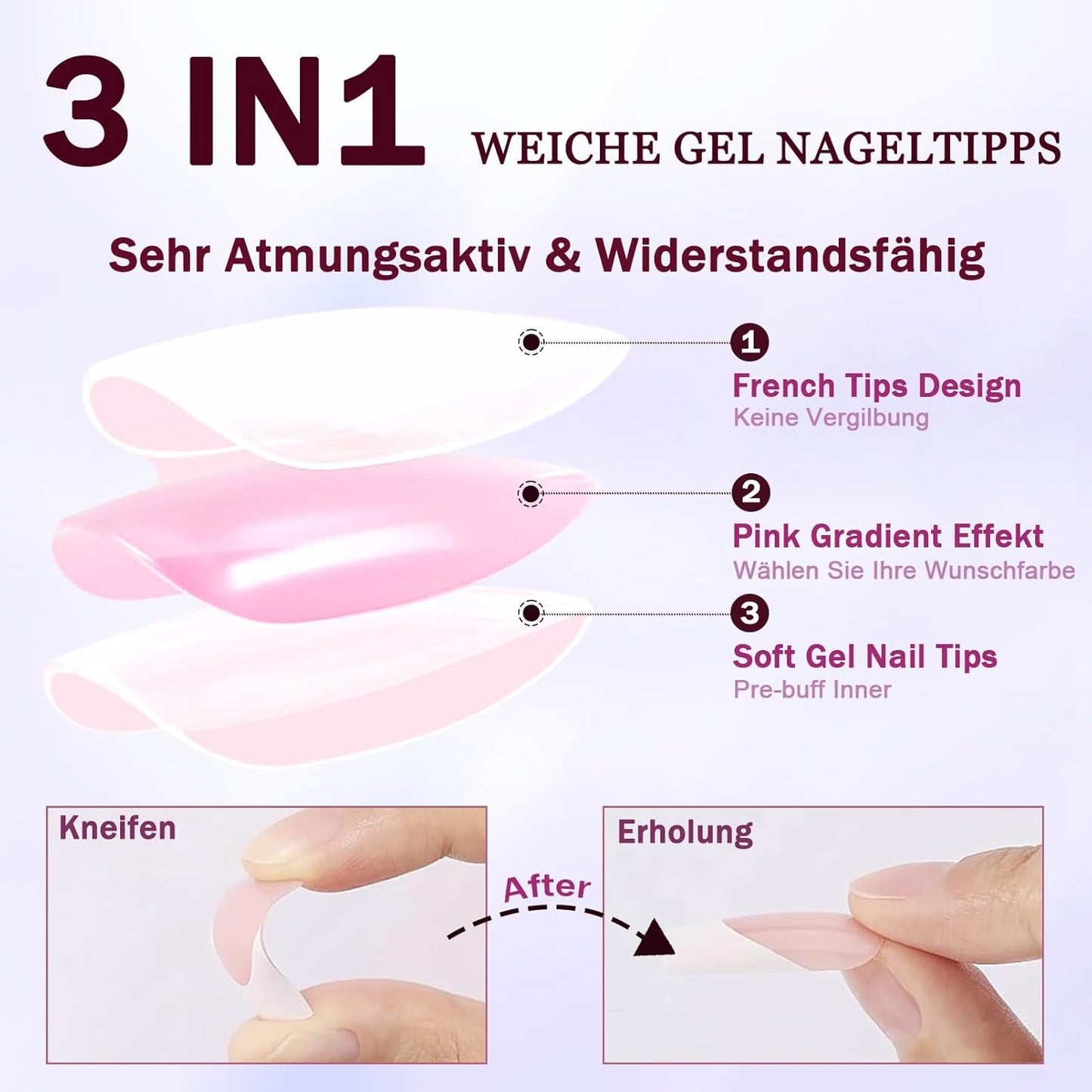 120 buc unghii false roz nud cu lipici de unghii - 12 dimensiuni unghii ovale scurte, pătrate, prin presare - unghii frumoase, unghii artificiale pentru lipire - potrivite pentru designul unghiilor DIY pentru femei (gradient roz Squoval)