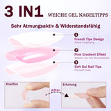 120 buc unghii false roz nud cu lipici de unghii - 12 dimensiuni unghii ovale scurte, pătrate, prin presare - unghii frumoase, unghii artificiale pentru lipire - potrivite pentru designul unghiilor DIY pentru femei (gradient roz Squoval)