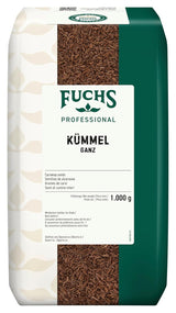 Fuchs Professional - Kümmel ganz | Ungemahlen, zum Würzen von Bratkartoffeln oder Krautgerichten | Profi-Qualität für Großverbraucher und Gastronomie | 1 kg im recyclebaren Beutel