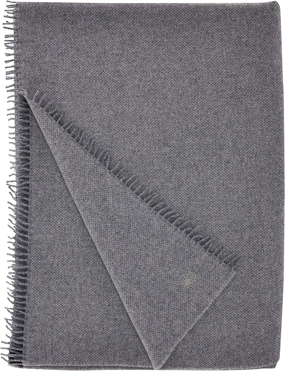 Pătură Must Relax - Pătură din lână - Plaid de înaltă calitate din lână nouă pură cu franjuri - 130X190 Cm - 310 Rose - De la "Zoeppritz since 1828" Paturi si Cuverturi 'zoeppritz since 1828' 940 Gri mediu Mel. 130X190Cm