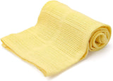 Family Bedding Pătură celulară roz pentru pat dublu, bumbac, cuvertură de pat mare, reversibilă, ușoară, termică, moale, pătură celulară tradițională, 230 X 230 cm Plapumi si pilote Naty Shop Galben Pat dublu (230X230Cm)