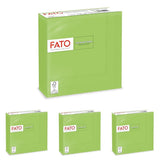 , Șervețele de hârtie de unică folosință, Ideal pentru prânzuri informale și bufete, Pachet de 50 șervețele, Dimensiune 33X33, 4 ori pliate, 2 straturi, Culoare verde măr, 100% hârtie din celuloză pură, FSC