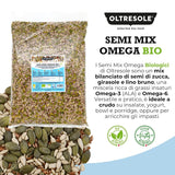 Mix organic de semințe Omega 3 kg (amestec de semințe de dovleac, floarea-soarelui și in), un amestec de 3 semințe oleaginoase crude întregi, bogat în proteine, fibre și acizi grași omega-3