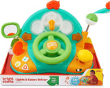 Bright Starts, volan de jucărie, Lights & Colours Driver, cu muzică, zgomote de mașină, indicatoare, levier de viteze și multe altele Jucarii Bebe Naty Shop