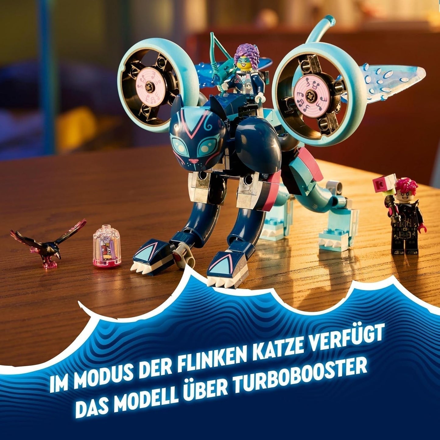 Motocicleta pisicii lui Zoey LEGO Dreamzzz 2 în 1, cadou pentru copii cu vârsta peste 7 ani, figurină de animale de reconstruit, motocicletă de jucărie, set de joacă fantezie pentru băieți și fete 71479 Seturi de constructie Besuche den LEGO-Store
