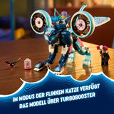 Motocicleta pisicii lui Zoey LEGO Dreamzzz 2 în 1, cadou pentru copii cu vârsta peste 7 ani, figurină de animale de reconstruit, motocicletă de jucărie, set de joacă fantezie pentru băieți și fete 71479 Seturi de constructie Besuche den LEGO-Store