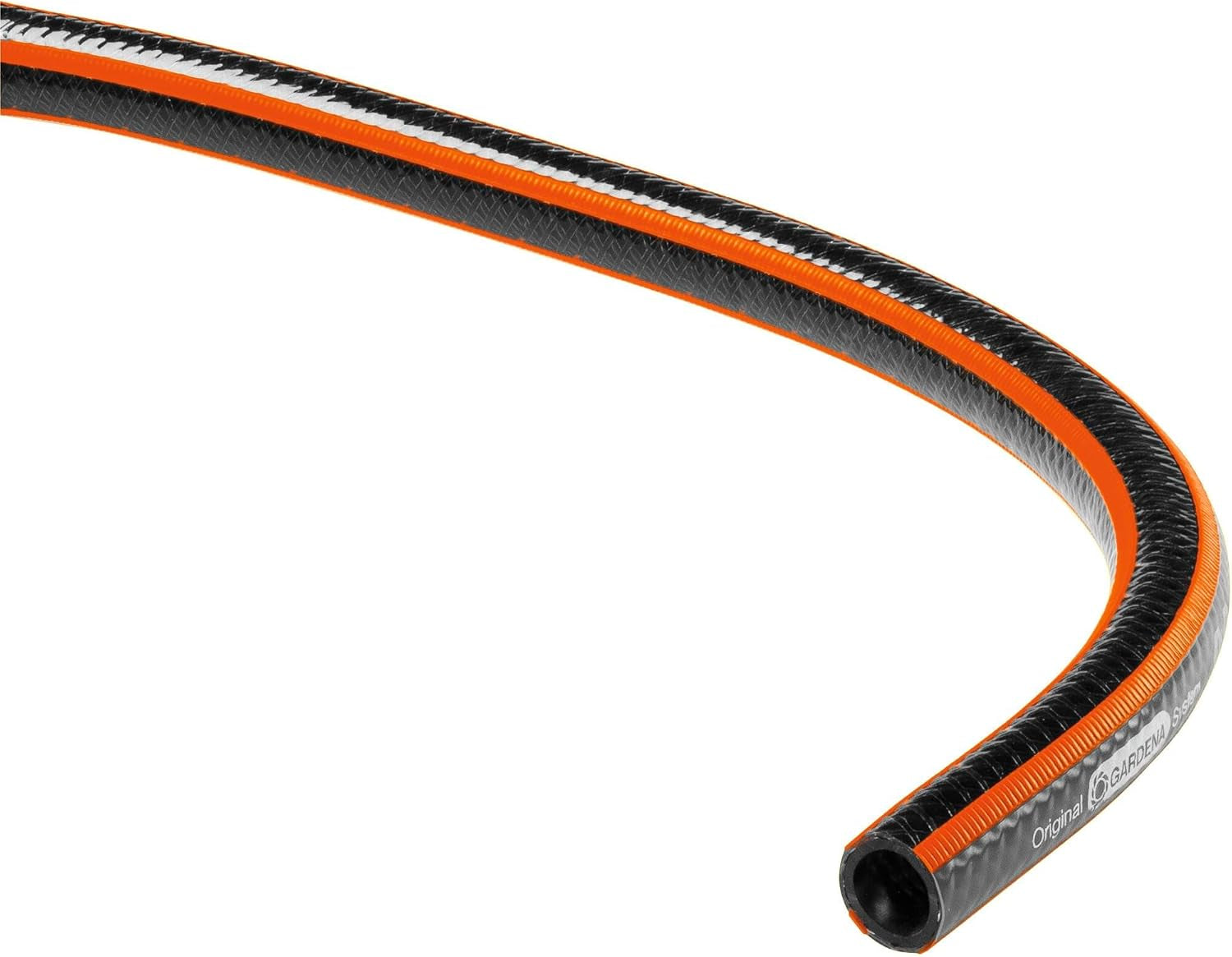 Furtun Gardena Comfort FLEX 19 mm (3/4 inch), 25 m: Furtun de grădină flexibil, stabil dimensional, cu profil Power-Grip, fabricat din material spiralat de înaltă calitate, presiune de spargere de 25 bar, fără componente de sistem (18053-20)