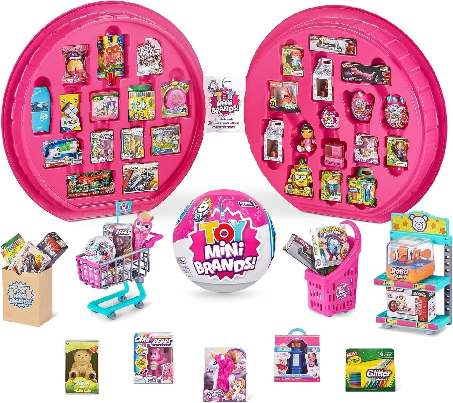 5 Surprise Toy Mini Brands Series 2 Collection Folder și 3 capsule Surprise de la ZURU Action figures Naty Shop