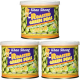 Mazăre verde prăjită Khao Shong cu wasabi, mazăre crocantă într-un aluat picant, o alternativă cu conținut scăzut de grăsimi la nuci, iuțeală medie, 1 conservă de 140 g | 140 g (1 pachet)