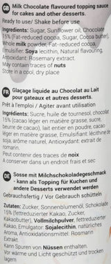Sos cu aromă de ciocolată cu lapte, 150 grame Glazuri si Decor Naty Shop
