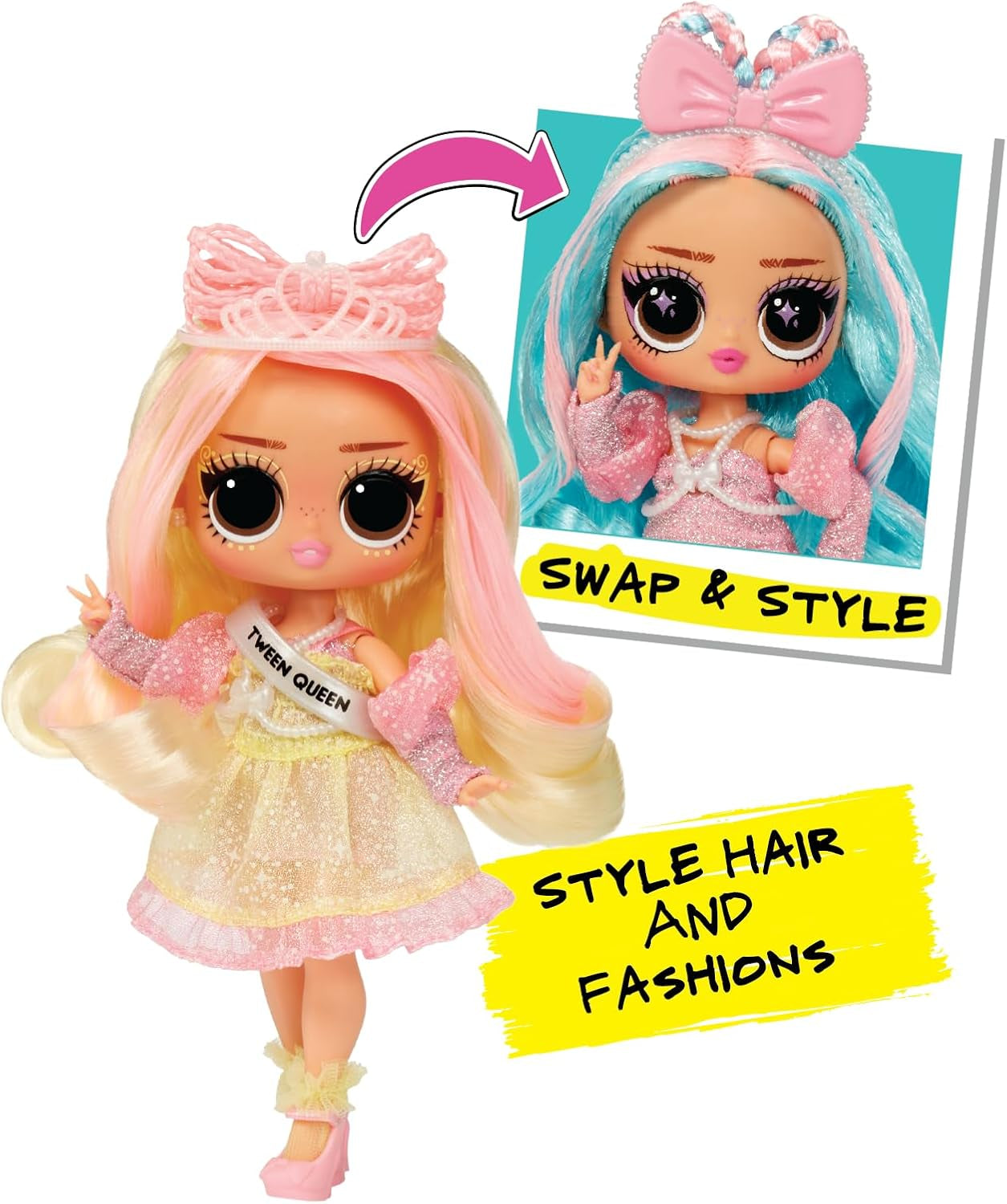 L.O.L. Surprise Tweens Surprise Swap Series - Braids-2-Waves Winnie - Modepuppe mit mehr als 20 Überraschungen inklusive Styling-Kopf und fantastischer Mode und Accessoires - für Kinder ab 4 Jahren