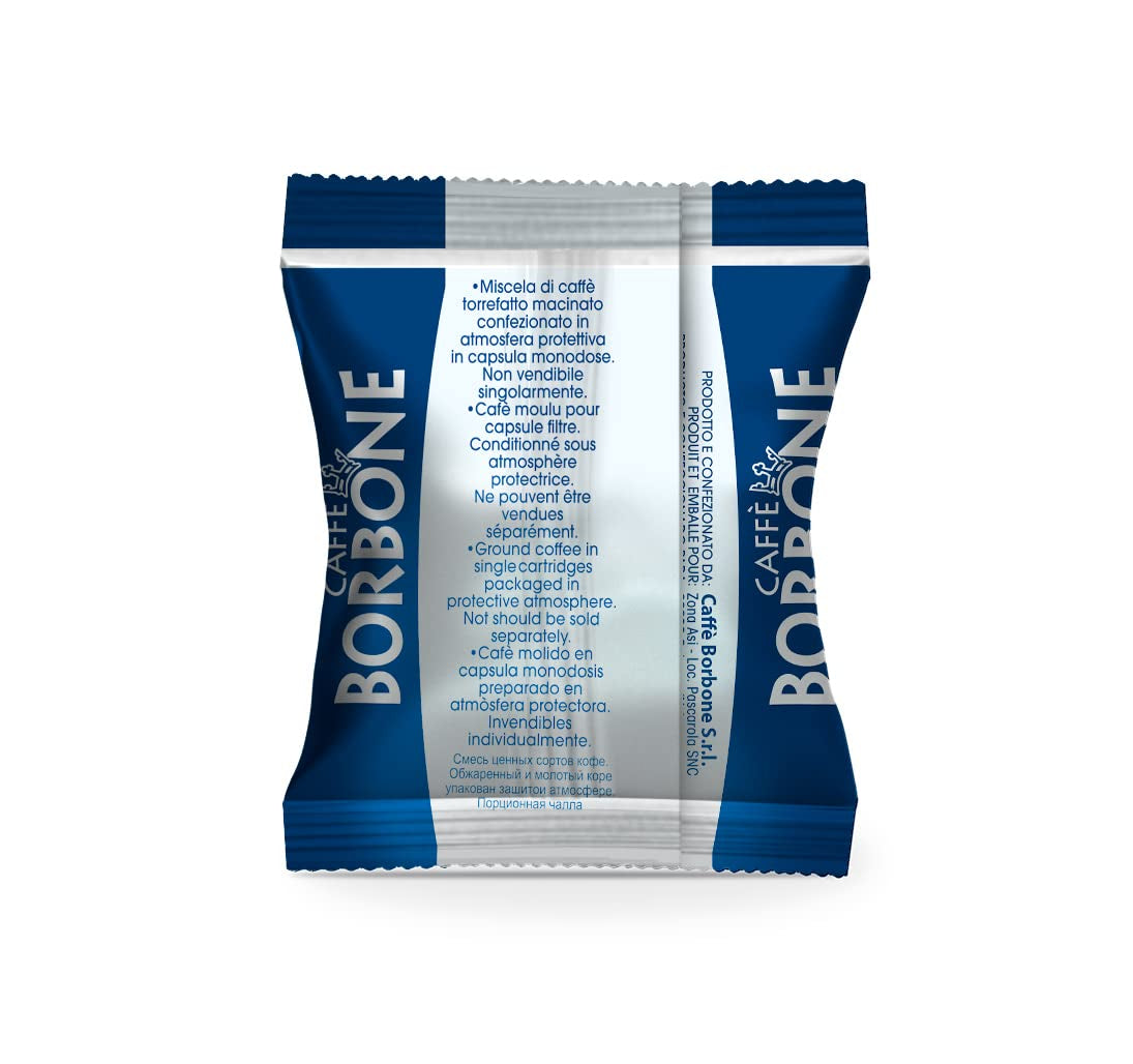 Caffè Borbone Kaffee Kapseln Respresso, Blaue Mischung, 100 stück & Kaffee Kapseln Respresso, Entkoffeinierte Dek Mischung - 100 stück - Kompatibel mit Häuslichen Kaffeemaschinen Nespresso®*