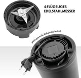ZWILLING Standmixer, Smoothie Maker, Inkl. Trinkflasche Mit Verschluss, 600 Ml, 300 Watt, Edelstahl/Kunststoff, Schwarz Bucatarie Naty Shop