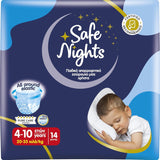 Safe Nights Girl, chiloți absorbanți de noapte pentru fete cu vârsta cuprinsă între 8 și 16 ani (30-50 kg), 14 bucăți