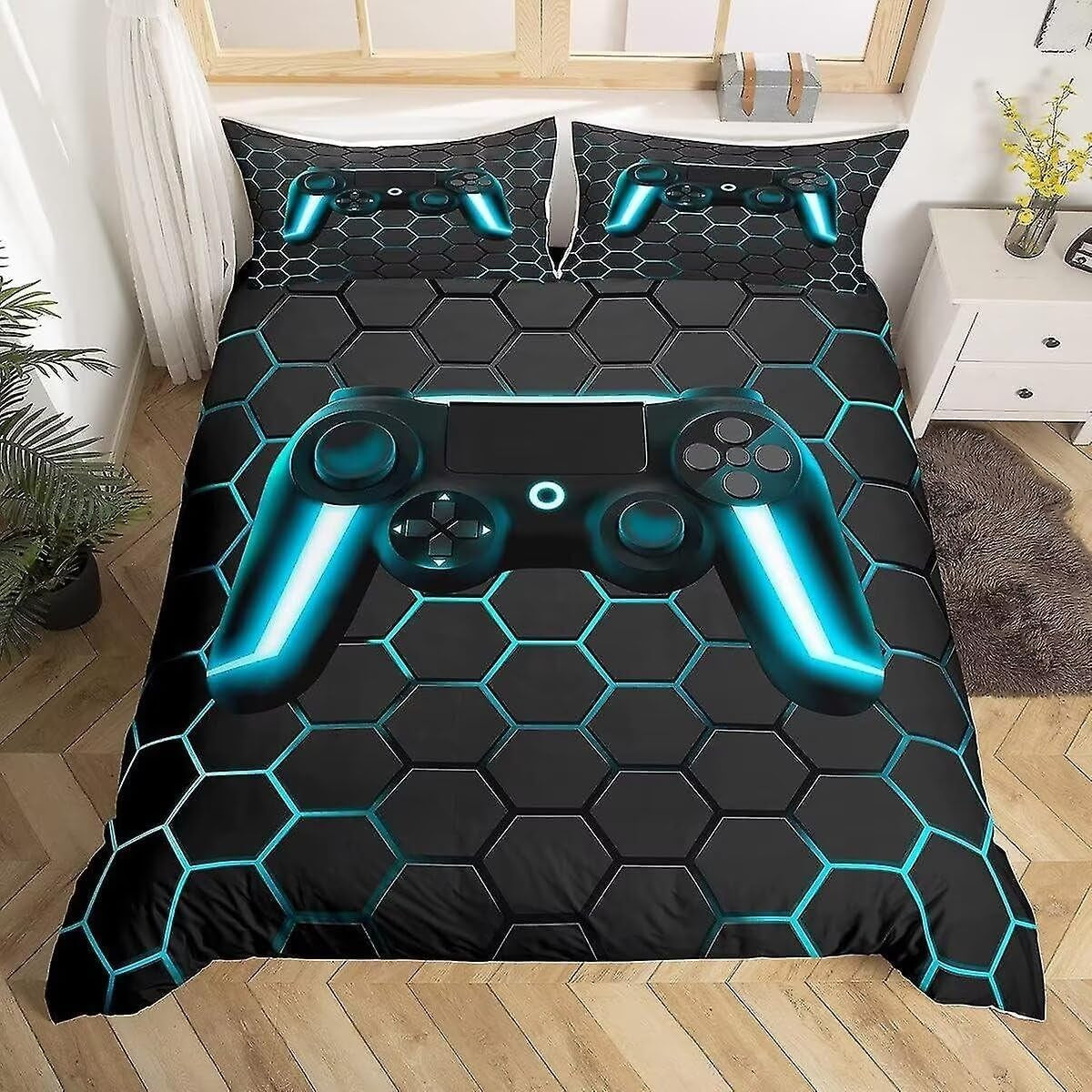 Set lenjerie copii si adolescenti, diverse modele Lenjerie de pat - copii Naty Shop Multicolor20 Double（200×200Cm）