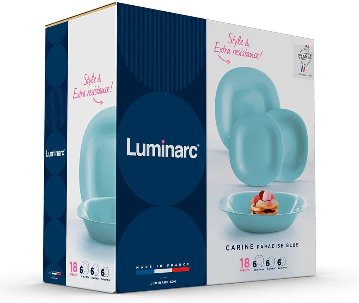 Set de tacâmuri turcoaz cu 18 piese