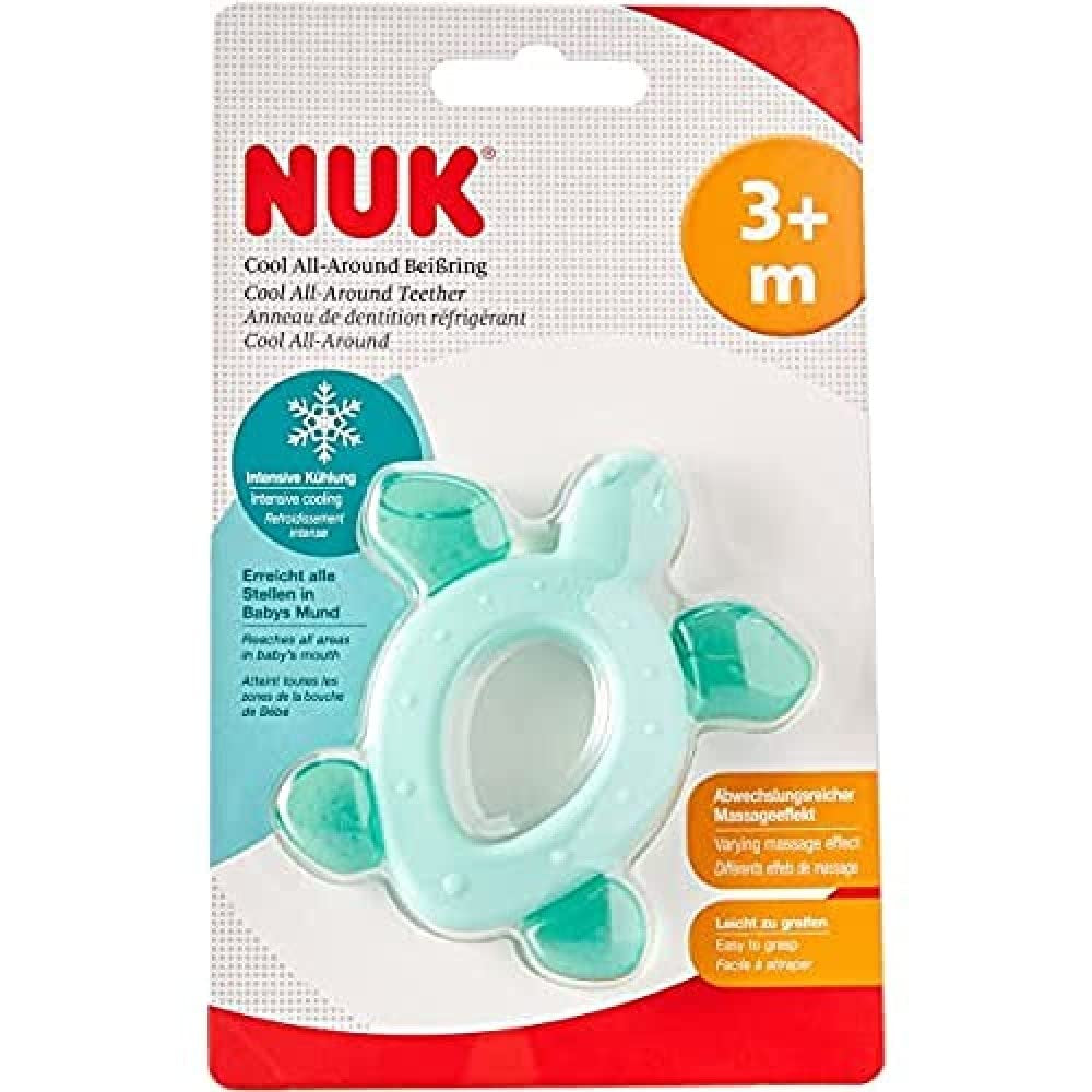 Inel de dentiție NUK Cool All-Around cu elemente de răcire, de la 3 luni, 1 bucată, multicolor