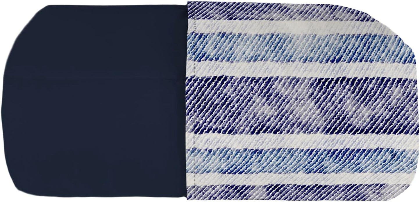 Cuvertură de vară Basic, microfibră, dungi de blugi, 200X240Cm Plapumi si pilote Naty Shop