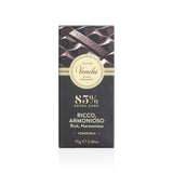 Venchi - Baton de ciocolată 85%, 70g - Cu boabe de cacao prăjite crocante - Fără gluten - Vegan