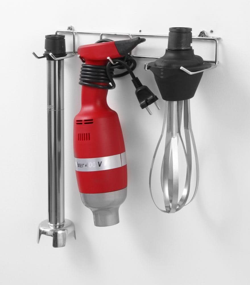 HENDI Stabmixer Set, Mit Schneebesen Und Halterung Zur Wandmontage, Stablänge: 400Mm, 9 Geschwindigkeiten: 2000 Bis 9000 RPM, Bis Zu 80 Liter, Ø100X750Mm, 230V/400W, Edelstahl, Polyamide Bucatarie Naty Shop