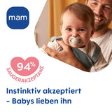 Suzete MAM Originale | 6-16 Luni | Set de suzete pentru bebeluși și copii mici | Acceptare 94% | Ajută la prevenirea alinierii dinților nedoriți | Suzete pentru bebeluși din silicon SkinSoft | Leopard/Zebră | Pachet de 4